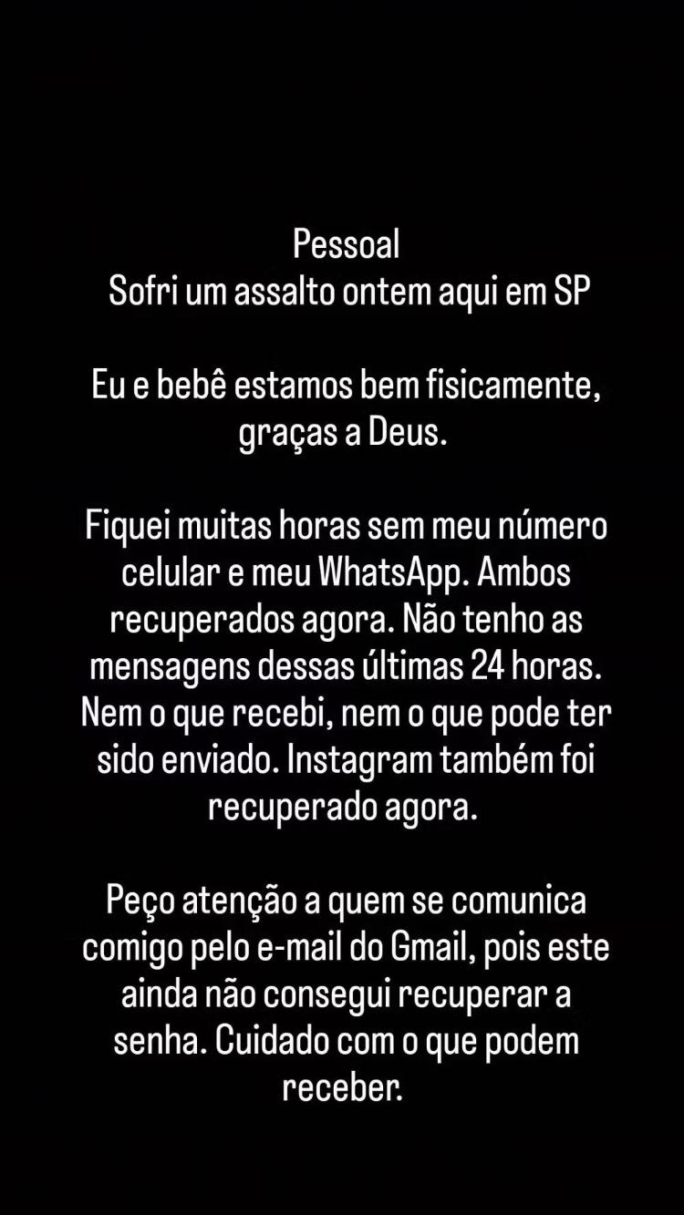 Apresentadora do AutoEsporte conta que foi assaltada em São Paulo