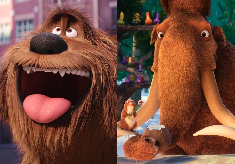 Cenas dos filmes "Pets - A Vida Secreta dos Bichos" (2016) e "A Era do Gelo: O Big Bang" (2016) - Montagem/Reprodução