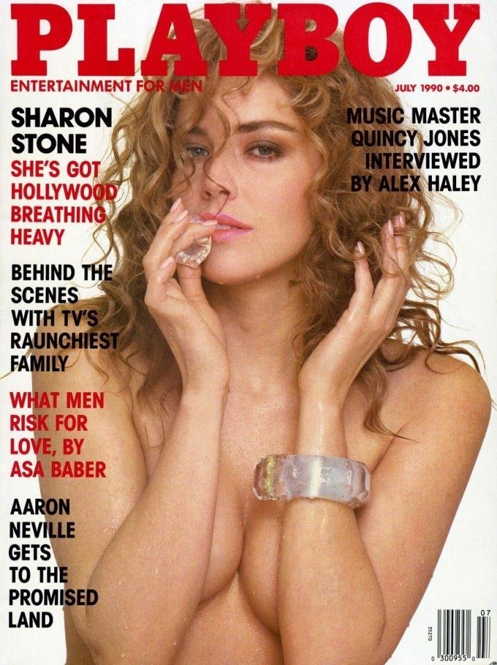 No auge da fama, a atriz e modelo Sharon Stone posou para um ensaio explosivo para a Playboy em 1990 - Divulgação
