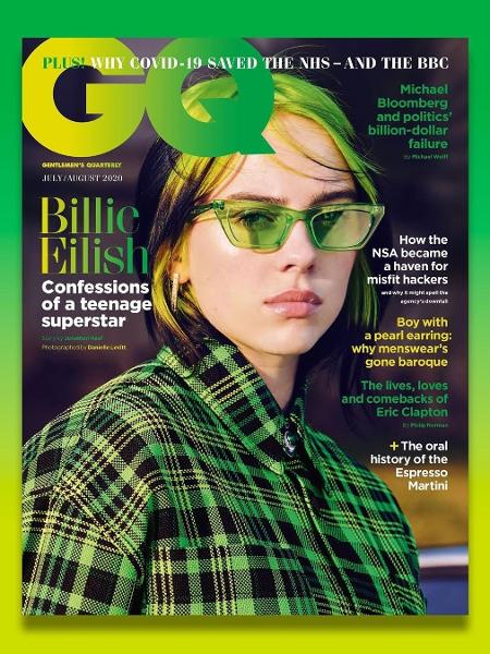 Billie Eilish na capa da revista GQ britânica - Divulgação