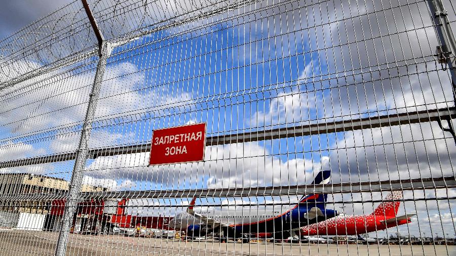 Aviões no aeroporto de Sheremetyevo, em Moscou (Rússia) - Yuri KADOBNOV / AFP