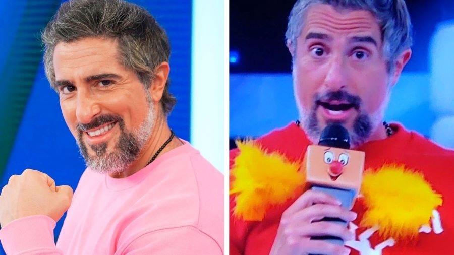 Marcos Mion usa microfone da Xuxa no "Caldeirão" - Reprodução/Twitter