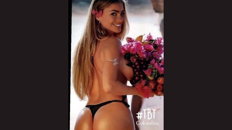 Sofia Vergara causa com foto topless dos anos 1990