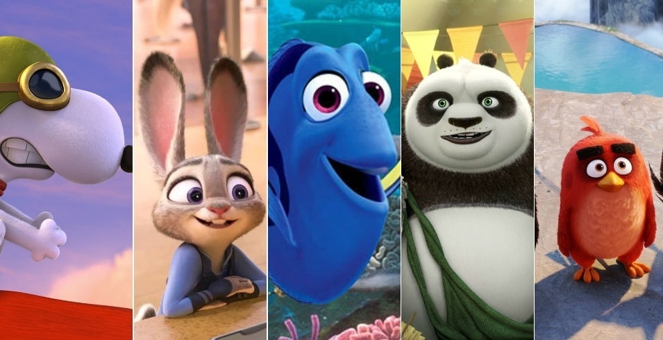 Montagem com fotos das animações que irão estrear em 2016 - Divulgação