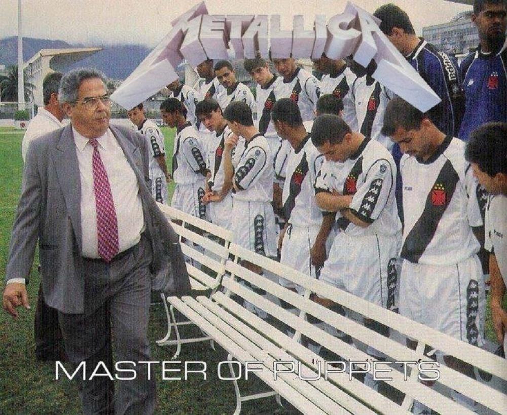 O eterno chefão do Vasco, Eurico Miranda, nada mais seria do que o mestre dos fantoches ("Master of Puppets) do time? - Reprodução/Facebook