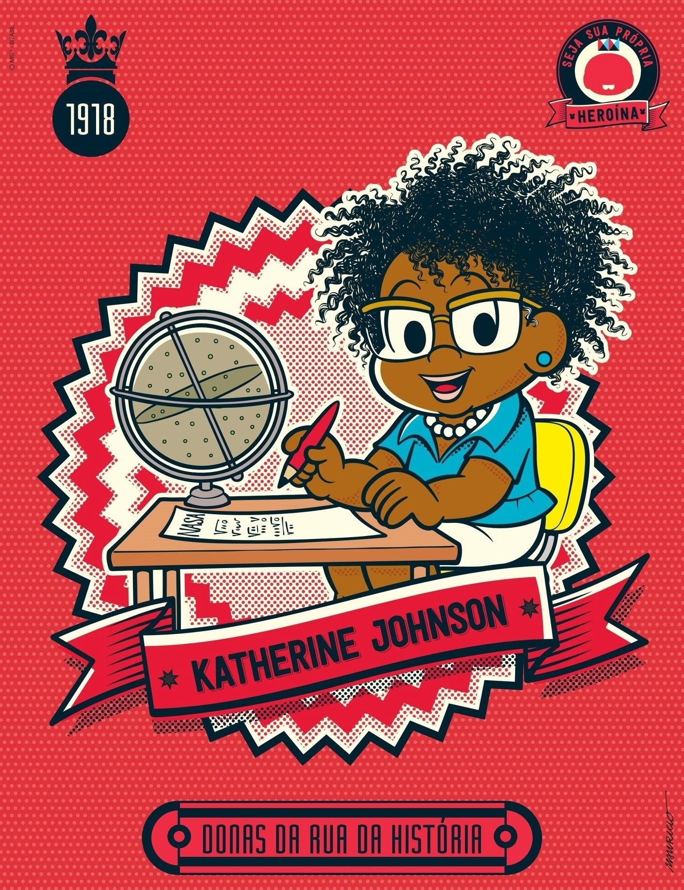 A cientista espacial Katherine Johnson é vivida por Milena, a mais nova personagem da Turma da Mônica - Divulgação