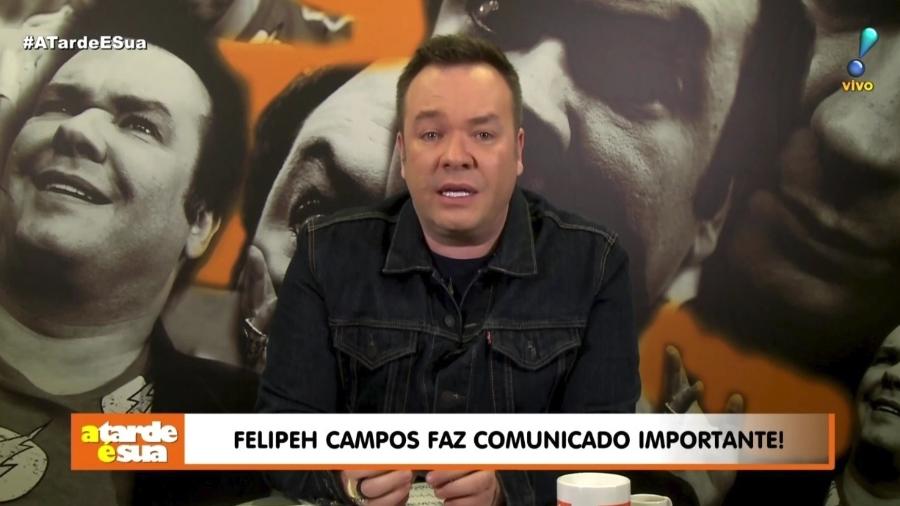 Felipeh Campos revela que está em tratamento contra câncer de testículos - Reprodução/Twitter/RedeTV!
