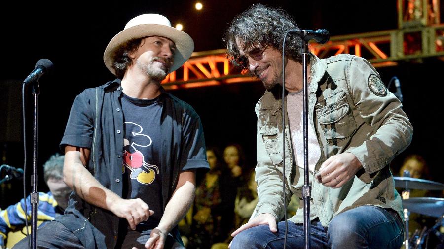 Unidos pelo rock: Eddie Vedder e Chris Cornell - Divulgação