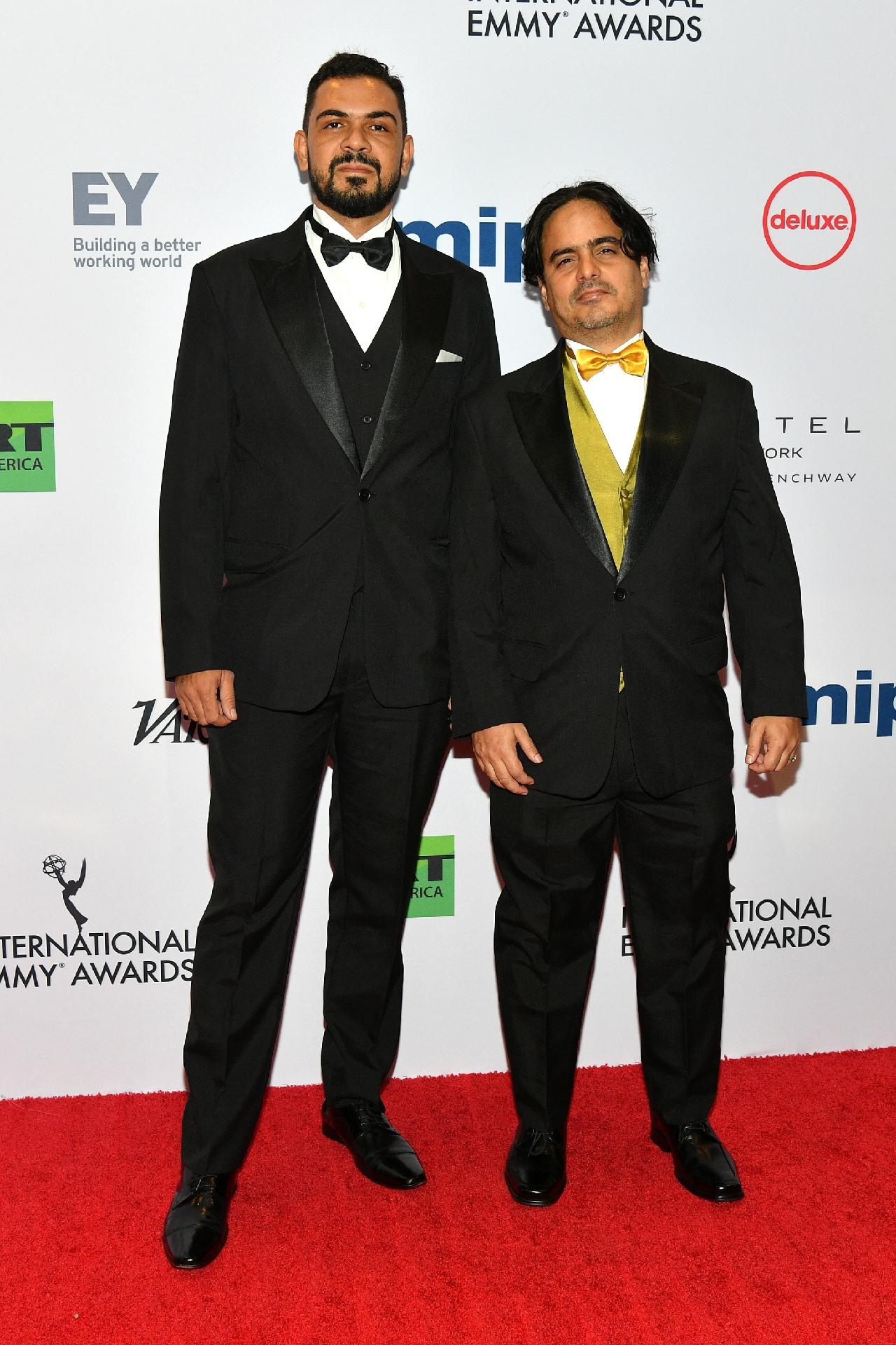 O diretor Valdimir Seixas e o produtor Luis Carlos de Alencar no Emmy Internacional - Dia Dipasupil/Getty Images