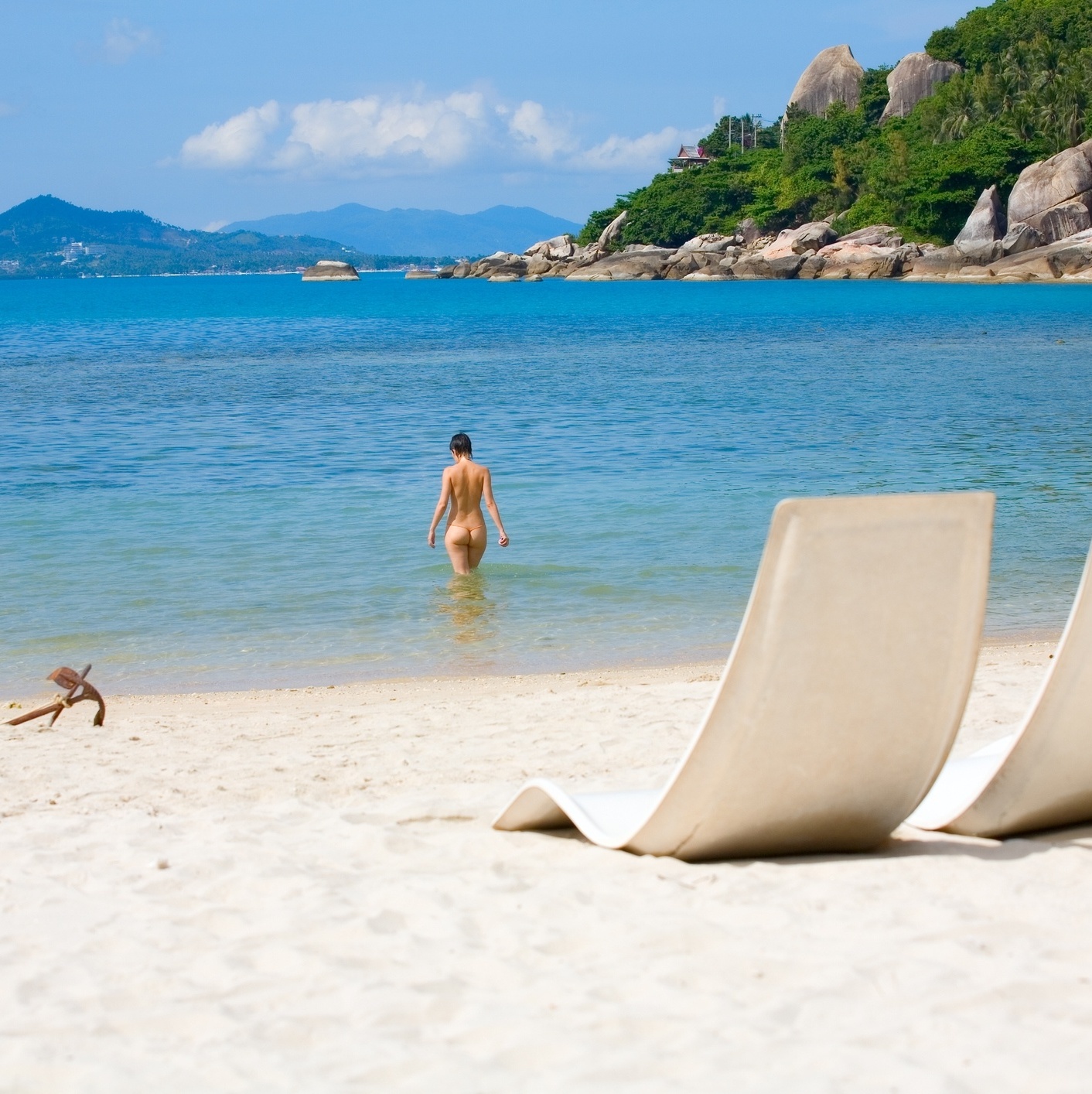 Praia de nudismo imagem