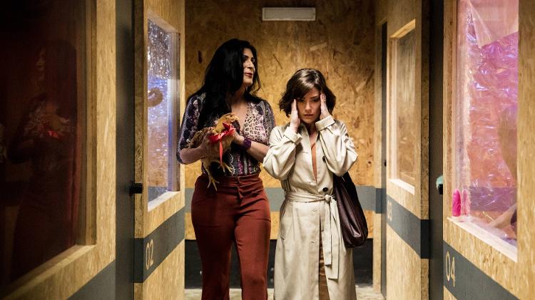 Sofia (Natália Lage) descobre que o marido falecido era dono de uma produtora pornô - Divulgação - Divulgação