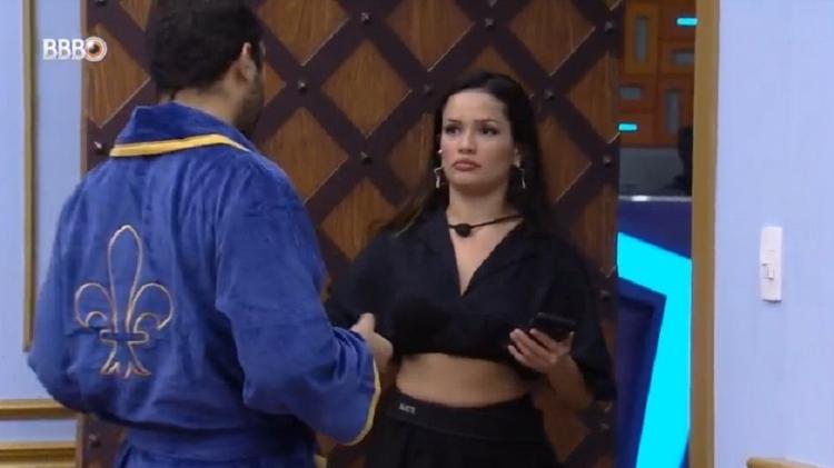 BBB 21: Juliette brinca com Gilberto sobre dormir com Fiuk - Reprodução/Globoplay - Reprodução/Globoplay