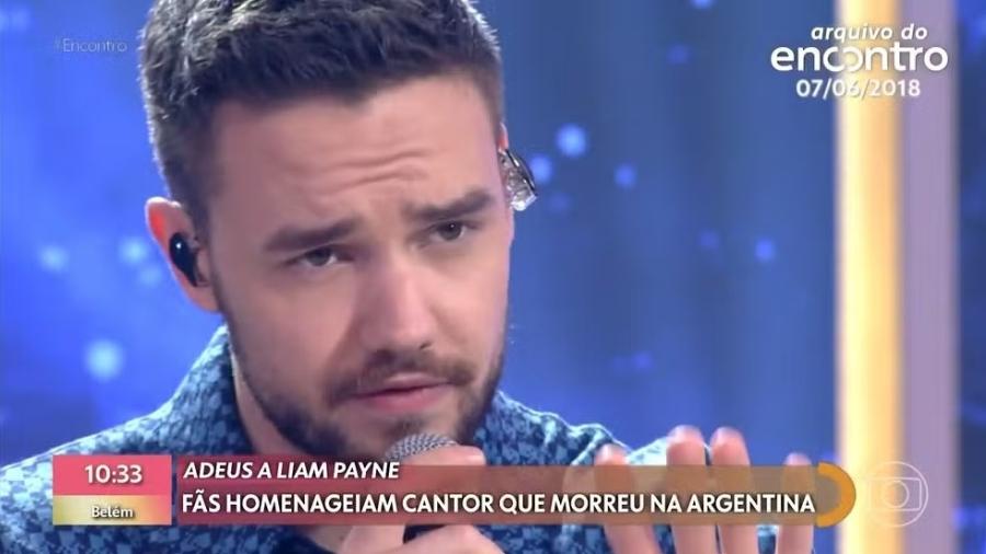 Liam Payne participou em 2018 do programa Encontro com Fátima Bernardes - Reprodução/Globo