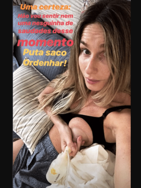 Mariana Weickert tira leite para a filha - Reprodução/Instagram