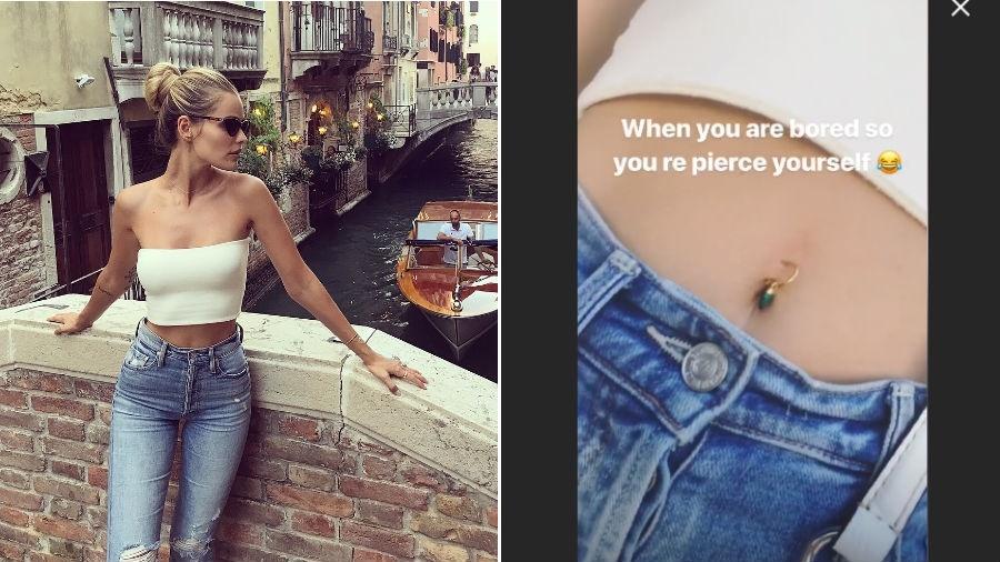 Yasmin Brunet mostra novo piercing no umbigo - Reprodução/Instagram