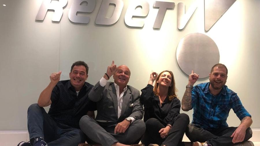 Tatola Godas, Marcelo de Carvalho, Juliana Algañaraz (Endemol) e Dennys Motta  - Divulgação/REdeTV