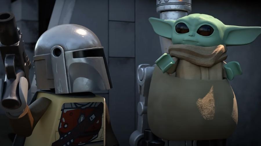 Versão LEGO de Baby Yoda em novo filme da Disney+ - Reprodução/YouTube