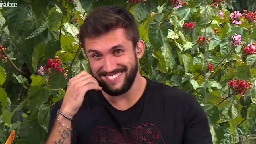 O ex-BBB Arthur revê momentos do reality no "Mais Você", da Globo - Reprodução/TV Globo