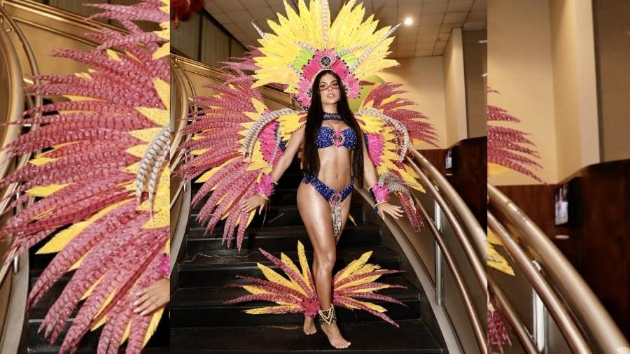 Vencedora do "BBB 16" desfila com fantasia de R$ 30 mil pela Rosas de Ouro - Mariana Pekin/UOL
