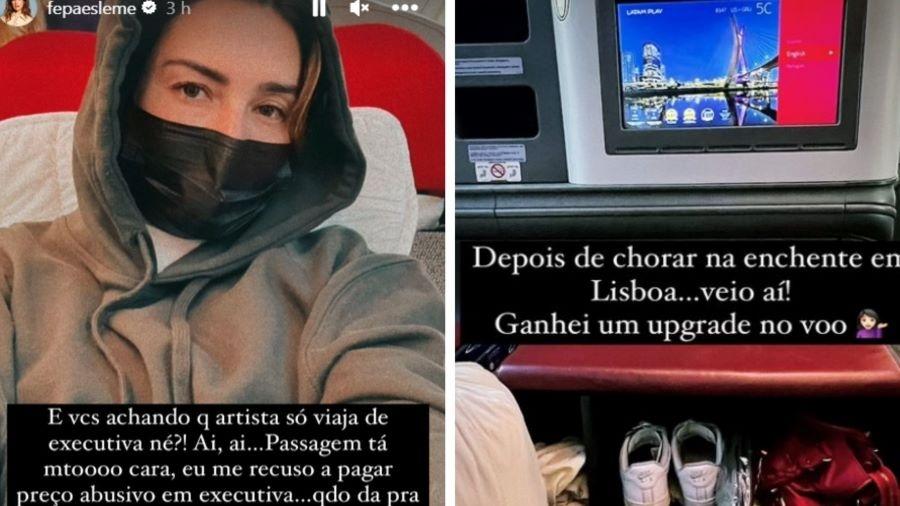 Fernanda Paes Leme viaja de classe econômica por preço de passagem - Reprodução/Instagram