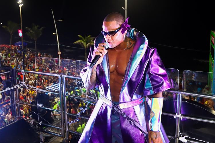 Léo Santana no trio elétrico na terça-feira (13) de Carnaval, em Salvador