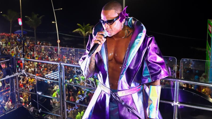 Léo Santana no trio elétrico na terça-feira (13) de Carnaval, em Salvador