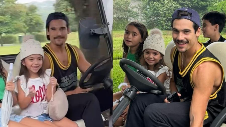 Namorado de Sabrina Sato, Nicolas Prattes aparece se divertindo com Zoe, filha da apresentadora