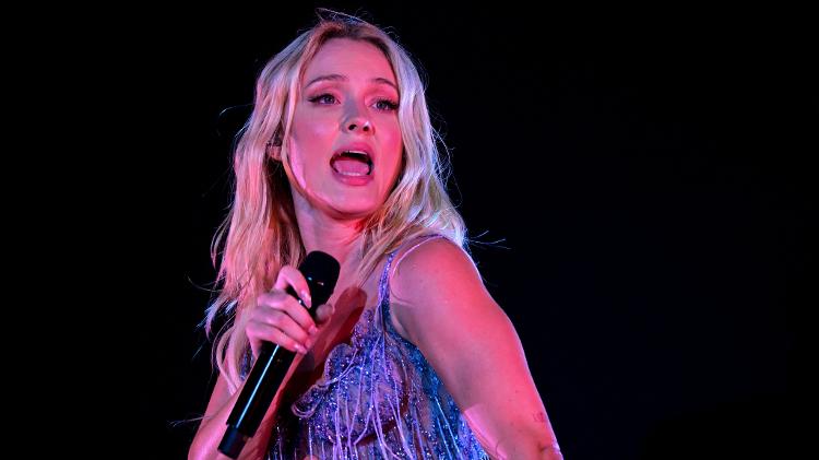 14.set.2024 -  Zara Larsson se apresenta no Palco Mundo durante o segundo dia do Festival Rock In Rio 