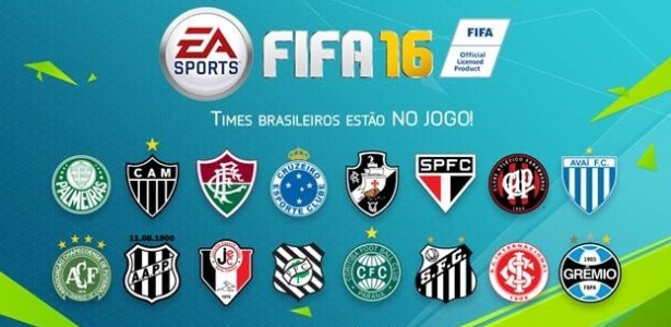 Os escudos dos times brasileiros serão oficiais, mas os jogadores serão genéricos - Divulgação