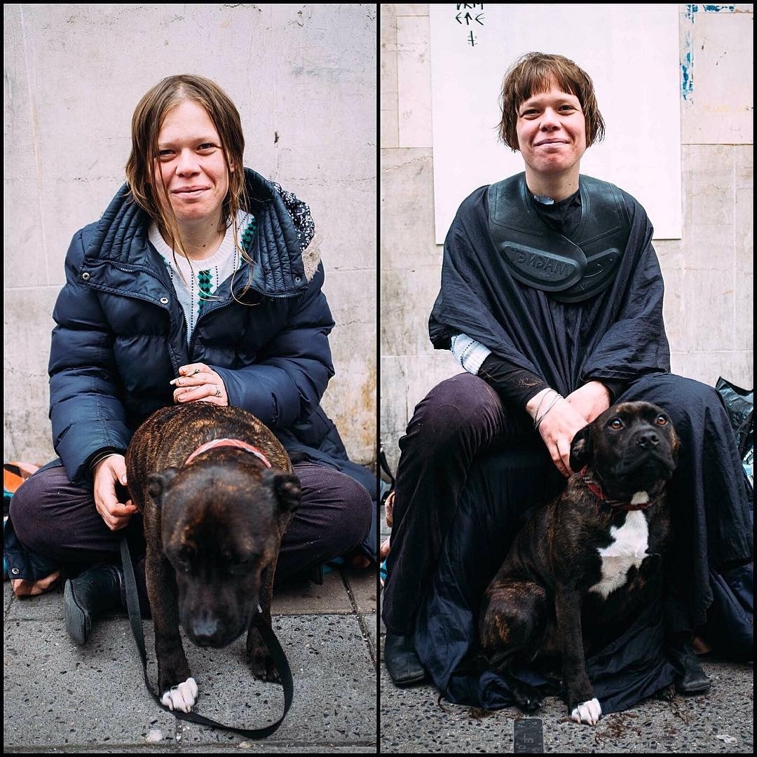 Cabeleireiro corta cabelos de moradores de rua - Reprodução/Instagram/@joshuacoombes