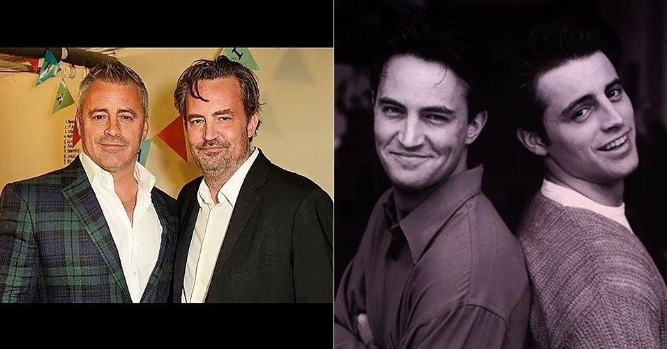 2.mai.2016 - Matt LeBlanc e Matthew Perry, os eternos Joey e Chandler da série "Friends", posam juntos em Londres - Reprodução/Instagram/mleblan