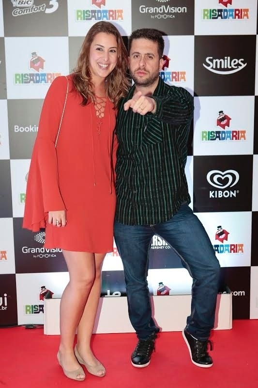 30.jun.2016 - Maurício Meirelles e sua mulher, Emily Borges, no Festival Risadaria, em SP - Rafael Cusato/Brazil News