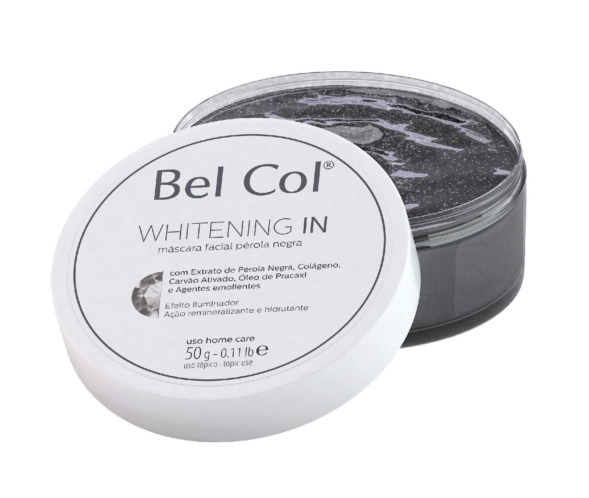 Máscara clareadora Pérola Negra Whitening IN, R$ 108, Bel Col, belcol.com.br - Divulgação