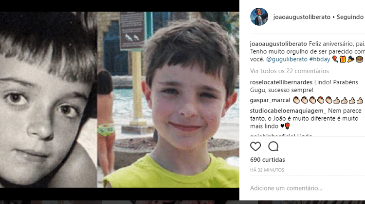 Gugu Liberato é homenageado pelo filho, João Augusto Liberato - Reprodução/Instagram - Reprodução/Instagram