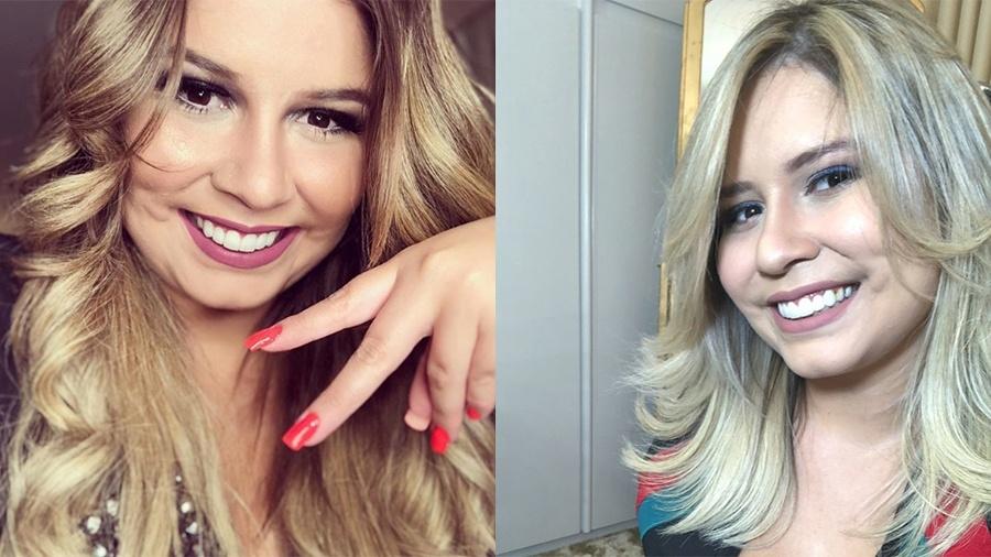 Marília Mendonça antes e depois de mudar o visual - Reprodução/Instagram/mariliamendonçacantora