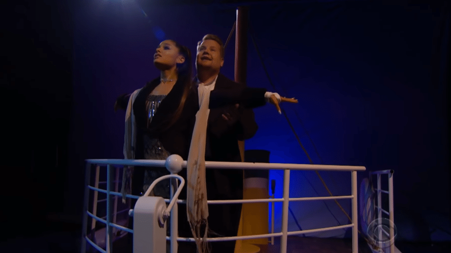 Ariana Grande recria trilha de "Titanic" - Reprodução/Youtube