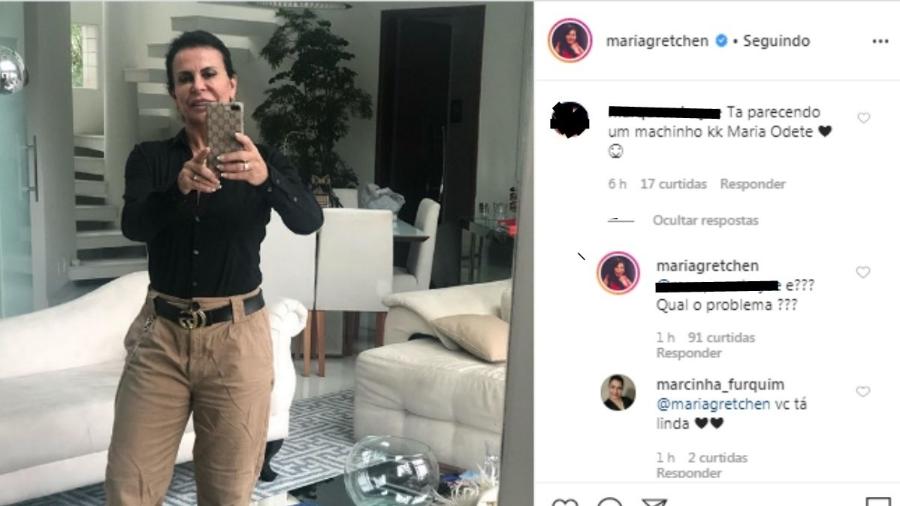 Gretchen rebate seguidora que a chamou de "machinho" - Reprodução/Instagram