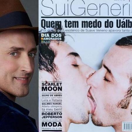 Paulo Gustavo posa para revista beijando namorado - Reprodução Facebook