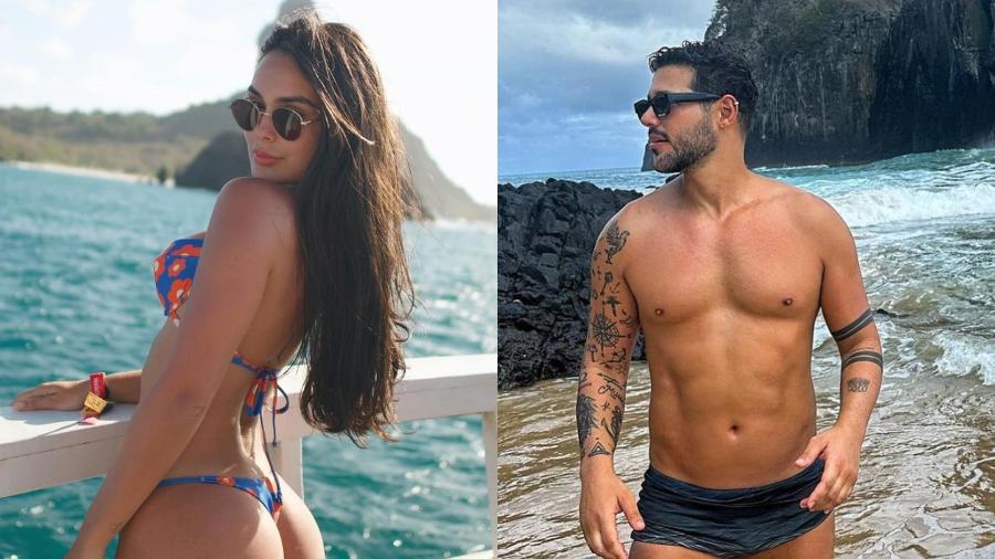 Larissa Santos e Rodrigo Mussi viajaram para Fernando de Noronha após trocarem beijos