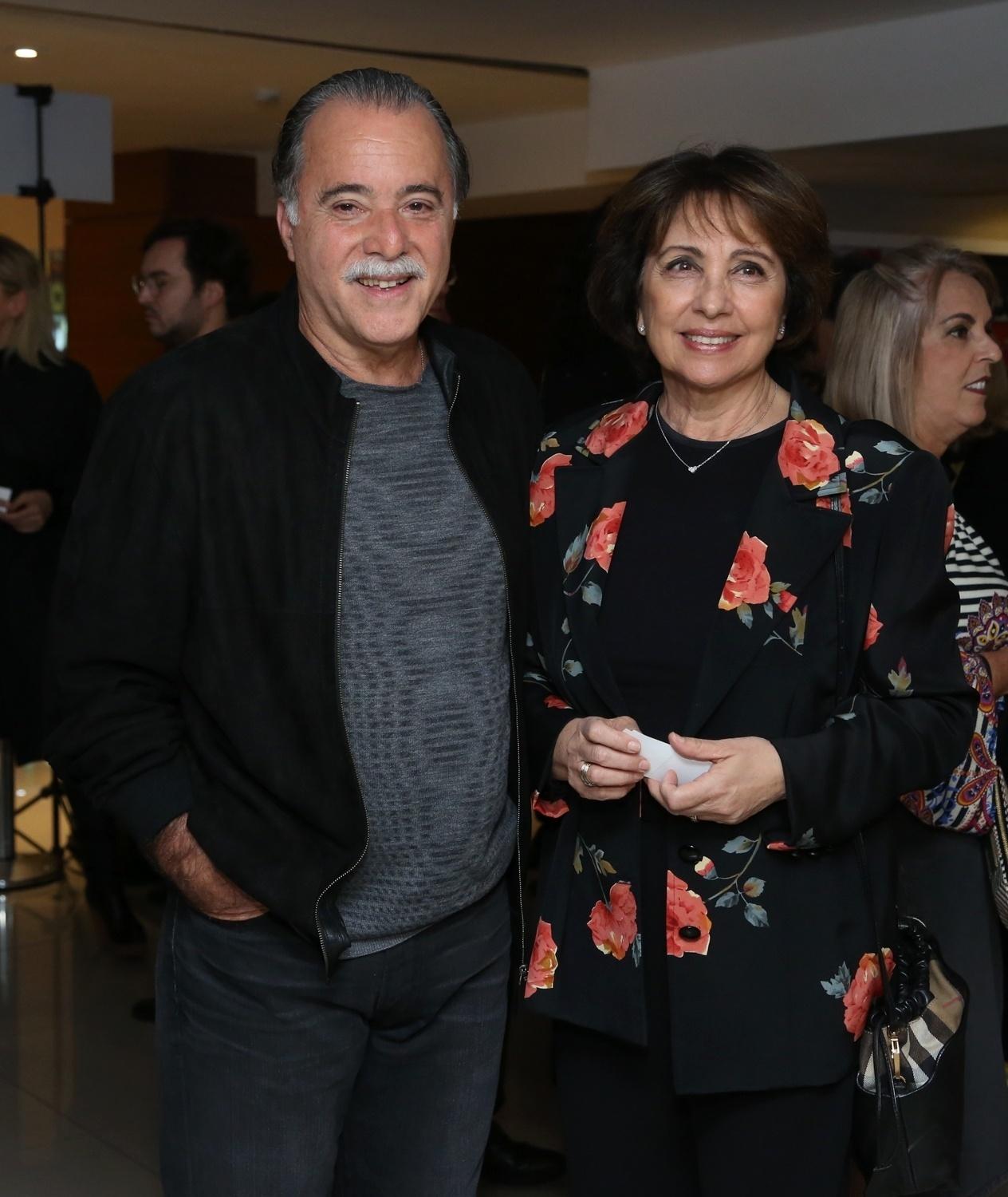 Casados há mais de 40 anos, Tony Ramos e Lidiane Barbosa prestigiam a pré-estreia de "O Filme da Minha Vida", em Botafogo, no Rio de Janeiro - Roberto Filho/Brazil News