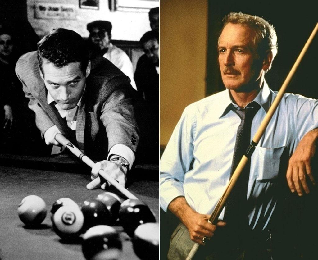 Paul Newman em cena nos filmes "Desafio à Corrupção" (1961) e "A Cor do Dinheiro" (1986) - Divulgação