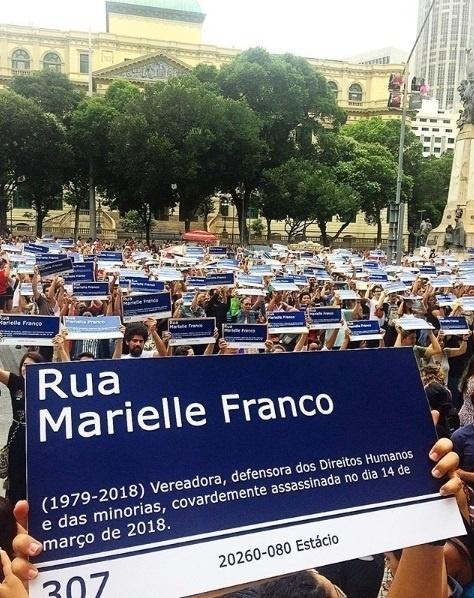 Famosos e seguidores prestam homenagem à Marielle Franco no Rio de Janeiro - Reprodução/Instagram