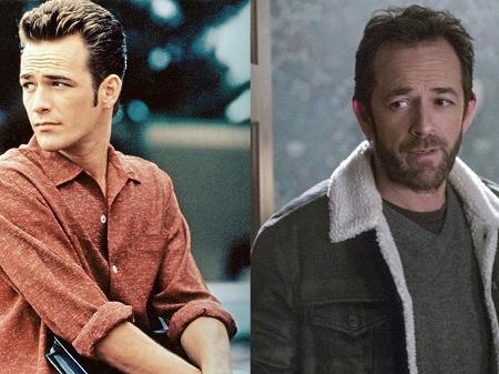 O ator Luke Perry em "Barrados no Baile" e em "Riverdale" - Divulgação