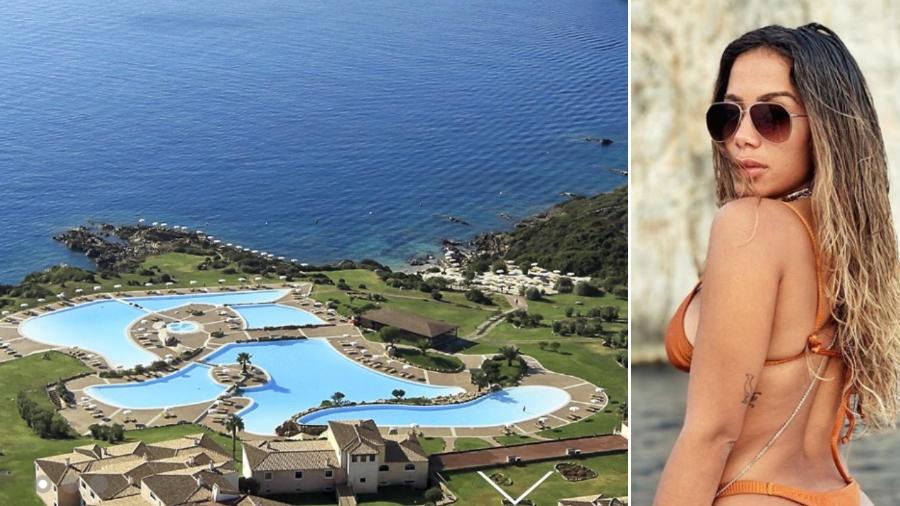 Anitta está na região de Sardenha, na Itália, com amigos - Reprodução/Instagram