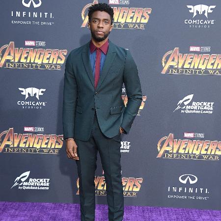 23.abr.2018 - Chadwick Boseman chega para o lançamento de Vingadores: Guerra Infinita em Los Angeles, na Califórnia - Steve Granitz/WireImage/Getty Images