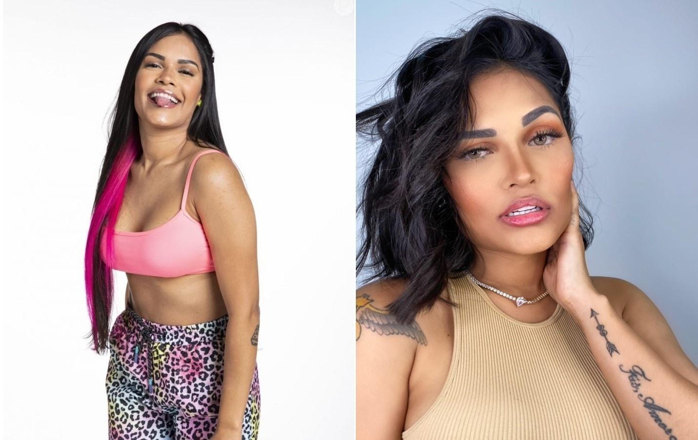 Flay na entrada do 'BBB 20' e atualmente - Reprodução/Instagram