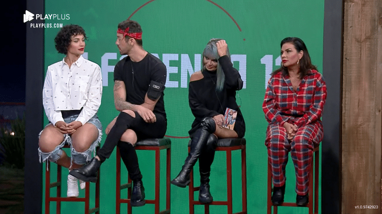 A Fazenda 2021: Aline, Rico, Solange e Valentina estão na nona roça  - Reprodução/Playplus - Reprodução/Playplus