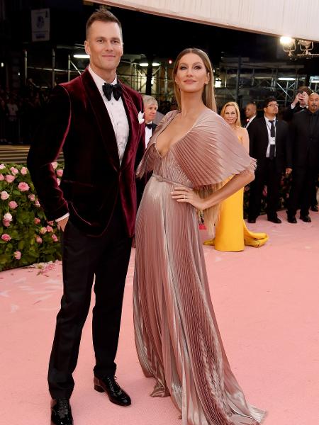 Gisele Bündchen e Tom Brady no Met Gala 2019  - Getty Images