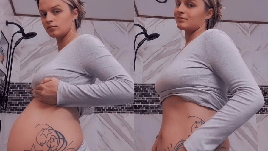 Vídeo em que mulher "esconde" barriga de grávida já acumula mais de 200 mil visualizações no TikTok -  TikTok/@mariahlynne1996