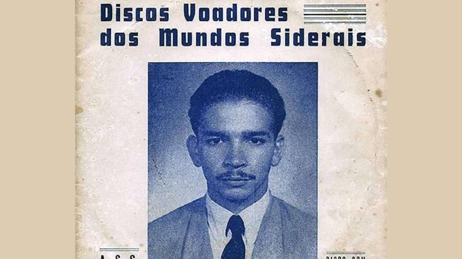 Capa do compacto "Discos Voadores dos Mundos Siderais"; dê um som e veja se você conhece esta pessoa